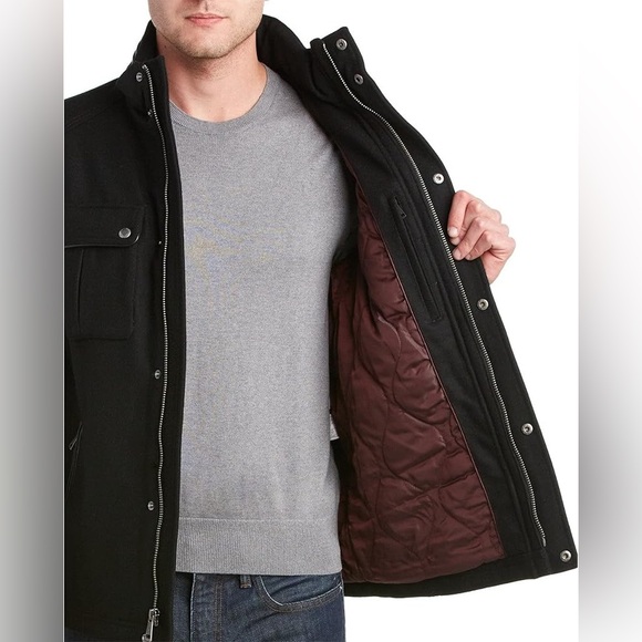 Cole Haan Men’s Black Melton Jacket, Size XL, Like New! - Picture 2 of 14